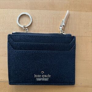 Kate Spade Midnight Blue Card Holder with Keychain